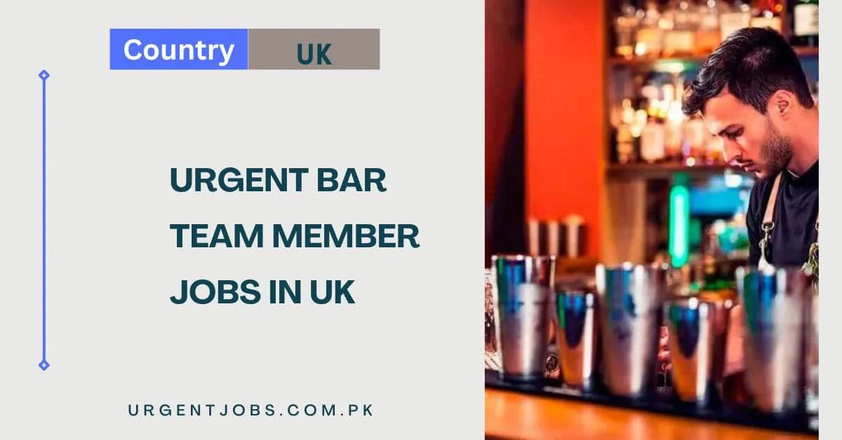 Urgent Bar Team Member Jobs in UK